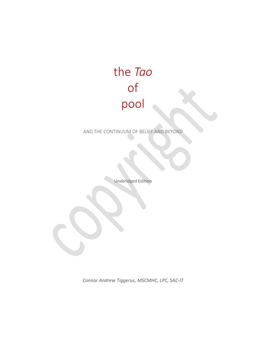 the Tao of pool, book cover